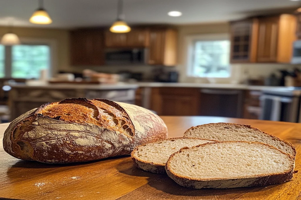 Why is sourdough better for you than yeast bread - sliced loaves showing texture.