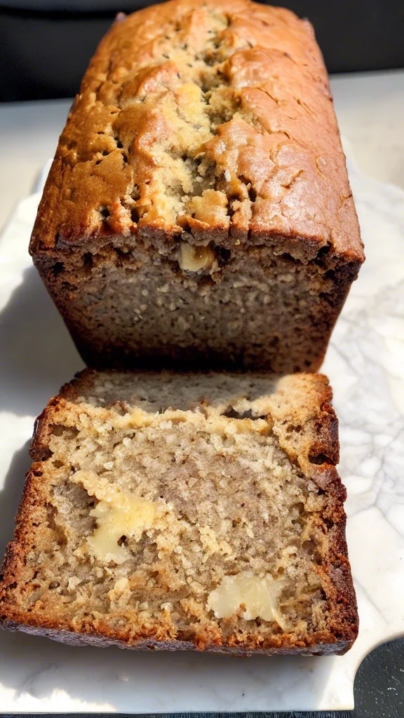 Beautifully plated Banana Bread Recipe Easy